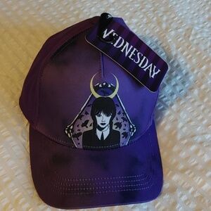 NWT Wednesday Adams Purple Baseball Cap